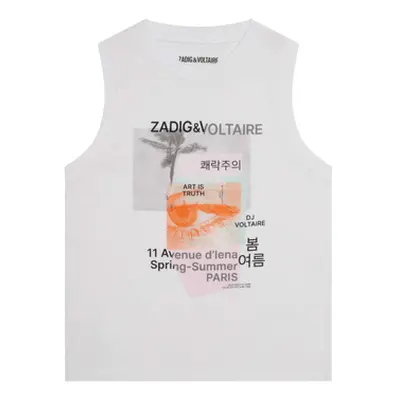 Zadig & Voltaire X15378-10P-J girls's Children's vest in White