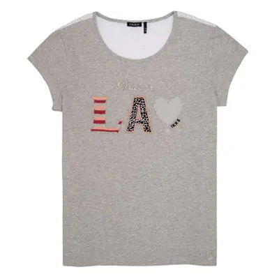 Ikks ZOKO girls's Children's T shirt in Grey