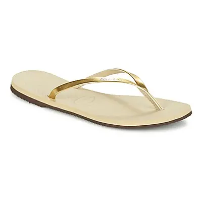 Havaianas YOU METALLIC women's Flip flops / Sandals (Shoes) in Gold