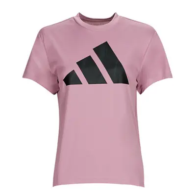 Adidas RUN IT BL TEE women's T shirt in Purple