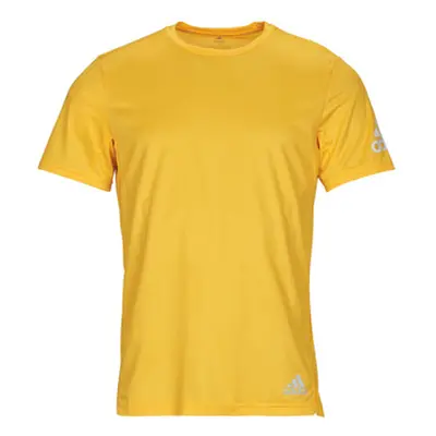 Adidas RUN IT TEE M men's T shirt in Yellow