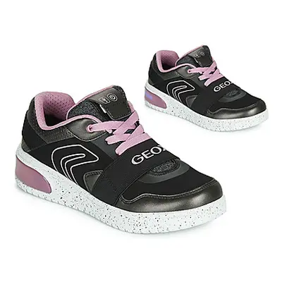 Geox J XLED GIRL girls's Children's Shoes (High-top Trainers) in Black