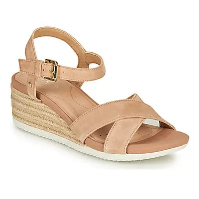 Geox D ISCHIA CORDA women's Sandals in Beige