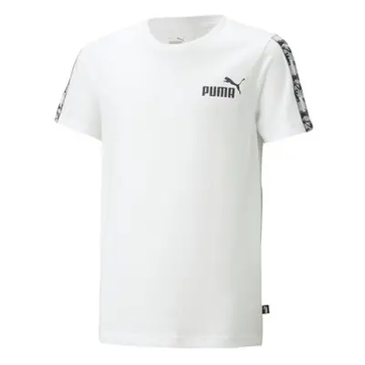 Puma ESS TAPE CAMO boys's Children's T shirt in White