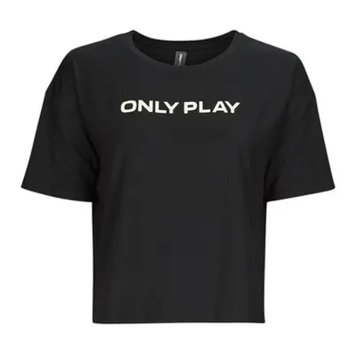 Only Play ONPFONT LOGO SHORT SS TRAIN TEE women's T shirt in Black