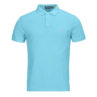 Polo Ralph Lauren POLO COUPE DROITE EN COTON BASIC MESH men's Polo shirt in Blue