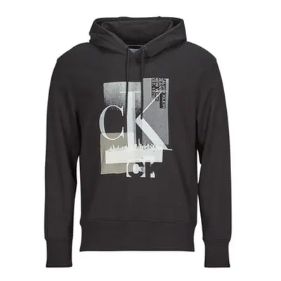 Calvin Klein Jeans CONNECTED LAYER LANDSCAPE HOODIE men's Sweatshirt in Black