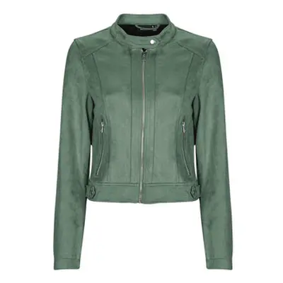 Vero Moda VMJOSE MARI SHORT FAUX SUEDE JACKET BOOS women's Leather jacket in Green