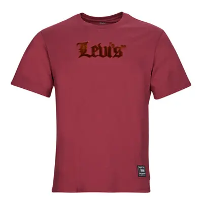 Levis SS RELAXED FIT TEE men's T shirt in Bordeaux