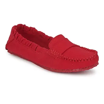 Mocks CANVAS SADDLE women's Loafers / Casual Shoes in Red