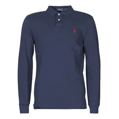 Polo Ralph Lauren POLO AJUSTE DROIT EN COTON BASIC MESH LOGO PONY PLAYER men's Polo shirt in Blu