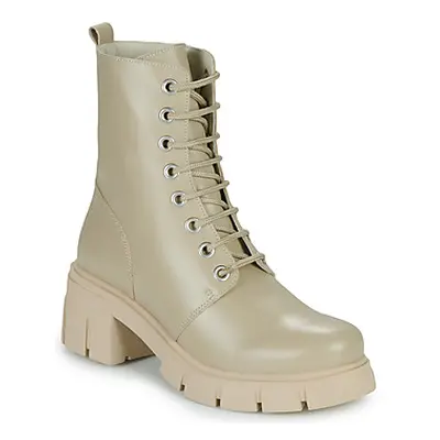 Betty London POLLINA women's Low Ankle Boots in Beige