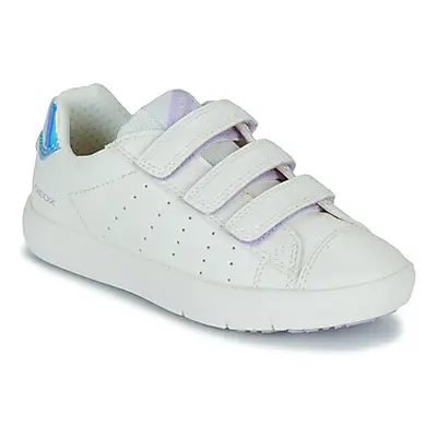 Geox J SILENEX GIRL B girls's Children's Shoes (Trainers) in White