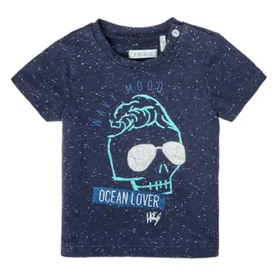 Ikks XS10011-48 boys's Children's T shirt in Blue