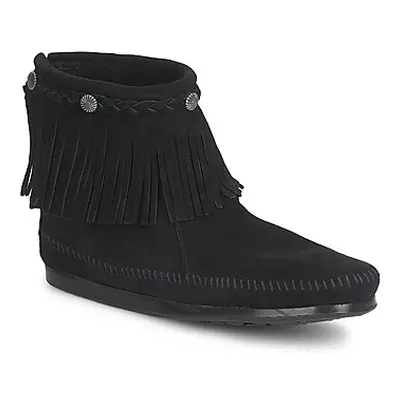 Minnetonka HI TOP BACK ZIP BOOT women's Mid Boots in Black