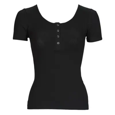 Pieces PCKITTE SS TOP women's T shirt in Black