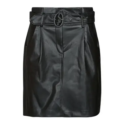 Vila VICHOOSY HW COATED SKIRT women's Skirt in Black