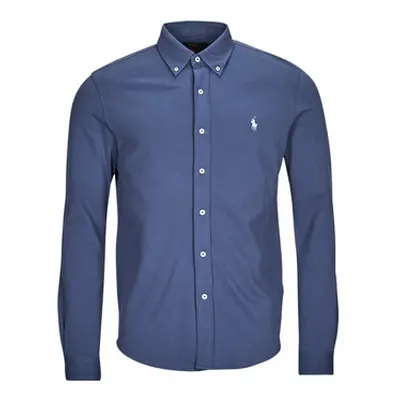 Polo Ralph Lauren CHEMISE AJUSTEE COL BOUTONNE EN POLO FEATHERWEIGHT men's Long sleeved Shirt in