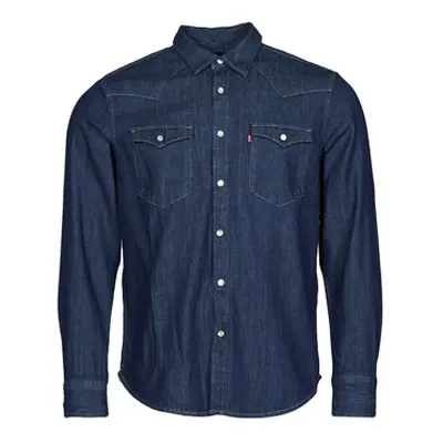 Levis BARSTOW WESTERN STANDARD men's Long sleeved Shirt in Marine