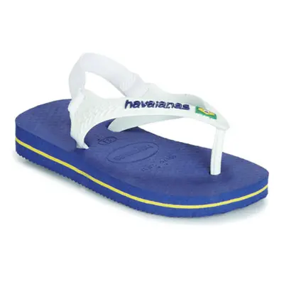 Havaianas BABY BRASIL LOGO boys's Children's Flip flops / Sandals in Blue