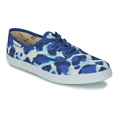 Victoria INGLESA ESTAMP HUELLA TIGRE women's Shoes (Trainers) in Blue