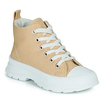 Citrouille et Compagnie MODETTE girls's Children's Shoes (High-top Trainers) in Beige