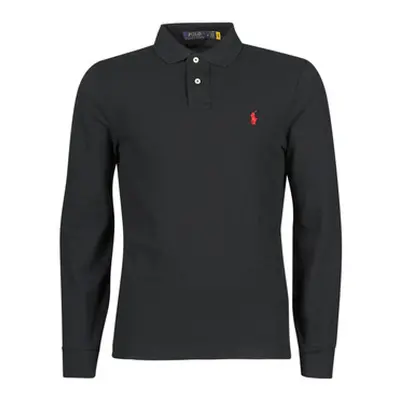 Polo Ralph Lauren POLO AJUSTE DROIT EN COTON BASIC MESH LOGO PONY PLAYER men's Polo shirt in Bla