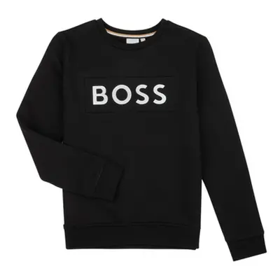 BOSS J25M51-09B boys's Children's sweatshirt in Black