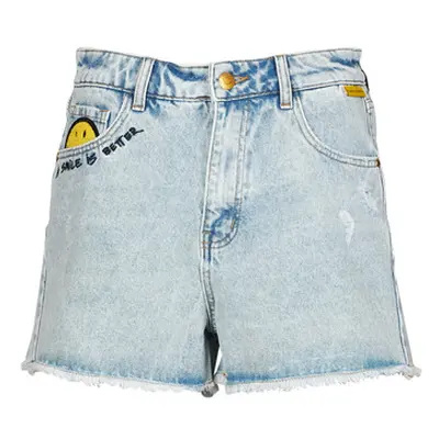 Desigual DENIM_CAT SMILE women's Shorts in Blue