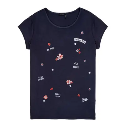 Ikks POSTALE girls's Children's T shirt in Blue