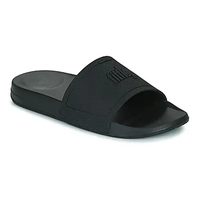 FitFlop Iqushion Pool Slide Tonal Rubber women's Mules / Casual Shoes in Black