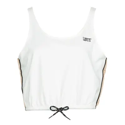 Levis GINGER NYLON PIECED TANK TOFU, TOASTED ALMOND CAVIAR women's Vest top in White