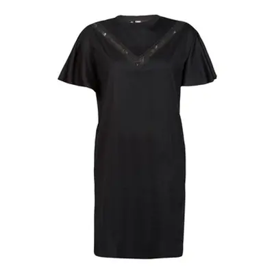 Karl Lagerfeld LACE INSERT JERSEY DRESS women's Dress in Black