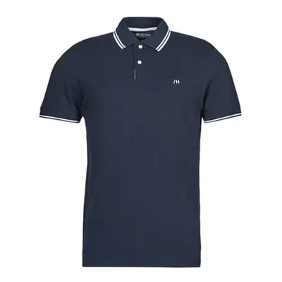 Selected SLHAZE men's Polo shirt in Marine