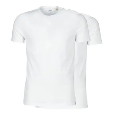 Levis SLIM 2PK CREWNECK 1 men's T shirt in White