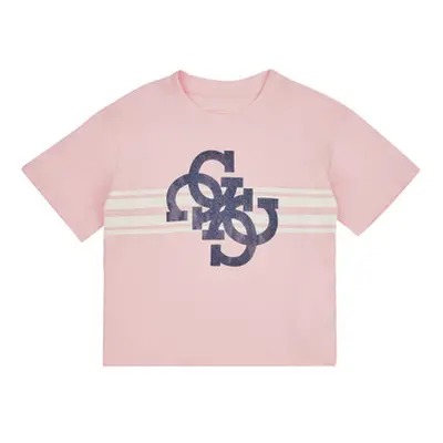 Guess J3YI36 girls's Children's T shirt in Pink