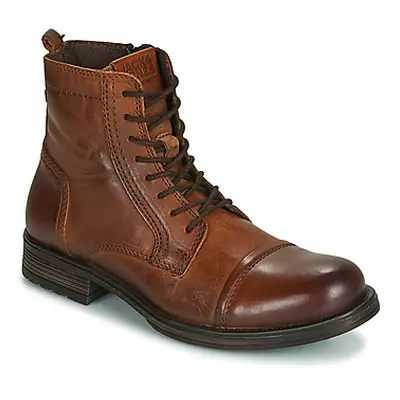 Jack & Jones JFW RUSSEL LEATHER men's Mid Boots in Brown