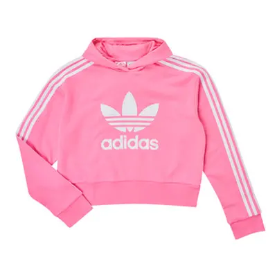 Adidas CROPPED HOODIE girls's Children's Sweatshirt in Pink