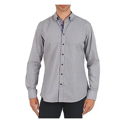 Hackett MEDALLION MULTI BD men's Long sleeved Shirt in Blue