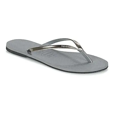 Havaianas YOU METALLIC women's Flip flops / Sandals (Shoes) in Grey