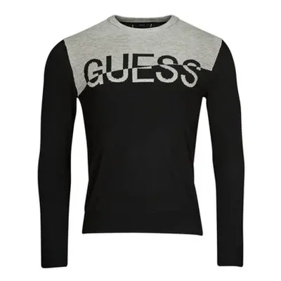 Guess ALEX LS CN LOGO SWEATER men's Sweater in Black