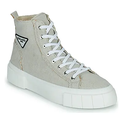 Regard NANCY V7 TOILE MALI CALIZA women's Shoes (High-top Trainers) in Beige