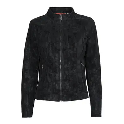 Desigual CHAQ_MAR women's Leather jacket in Black