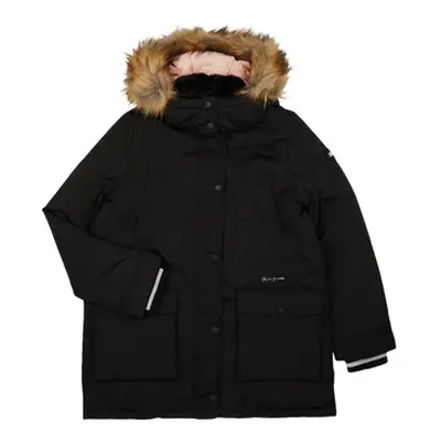 Pepe jeans ASPEN girls's Children's Parka in Black