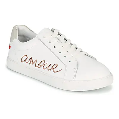 Bons baisers de Paname SIMONE AMOUR BLANC ROSE GOLD women's Shoes (Trainers) in White