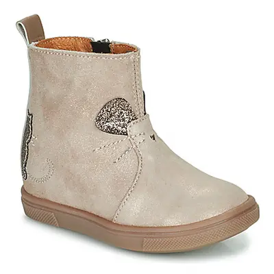 GBB ROUDOU girls's Children's Low Ankle Boots in Beige