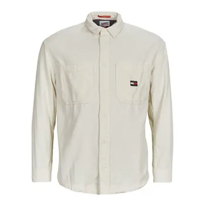 Tommy Jeans TJM CASUAL CORDUROY OVERSHIRT men's Long sleeved Shirt in White