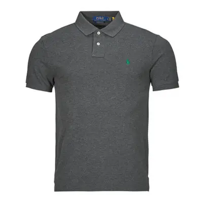 Polo Ralph Lauren POLO COUPE DROITE EN COTON BASIC MESH men's Polo shirt in Grey