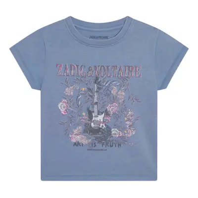 Zadig & Voltaire X15383-844-C girls's Children's T shirt in Blue