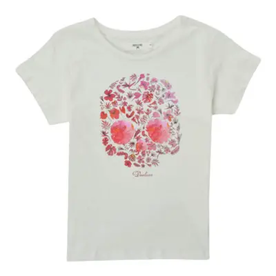 Deeluxe FLORISKULL girls's Children's T shirt in White